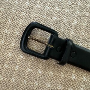 Classic Black Leather Belt